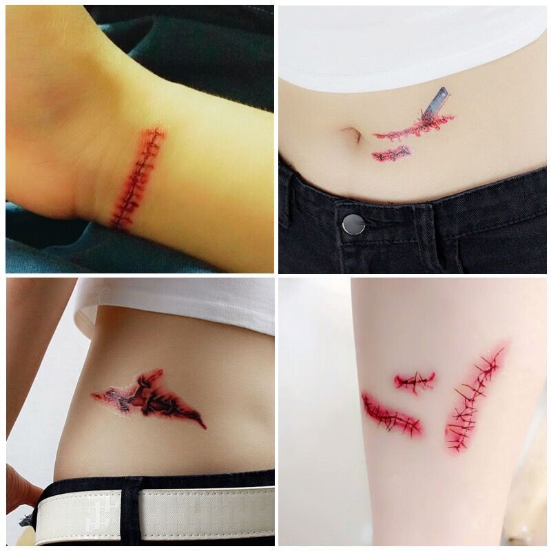 Halloween Temporary Scar Tattoos