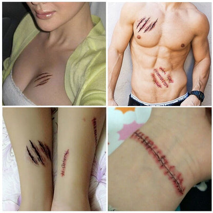 Halloween Temporary Scar Tattoos